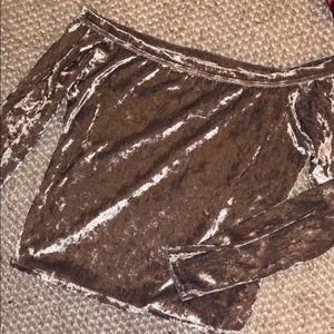 Silver Velvet Long Sleeve